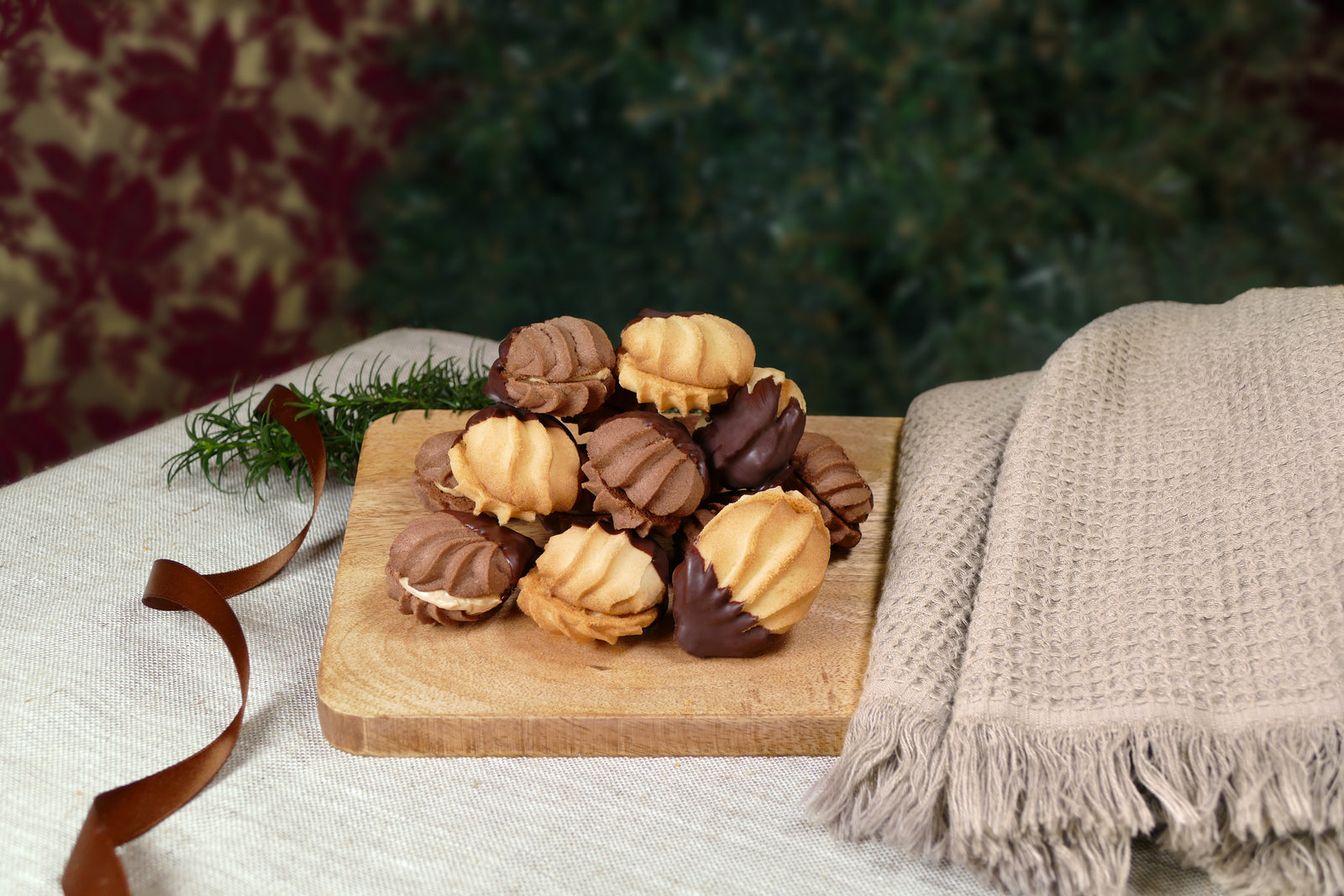 Sandgebäck mit Nougat